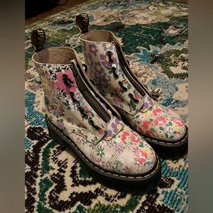 Sinclair Dr. Martens Floral Platform Boots.